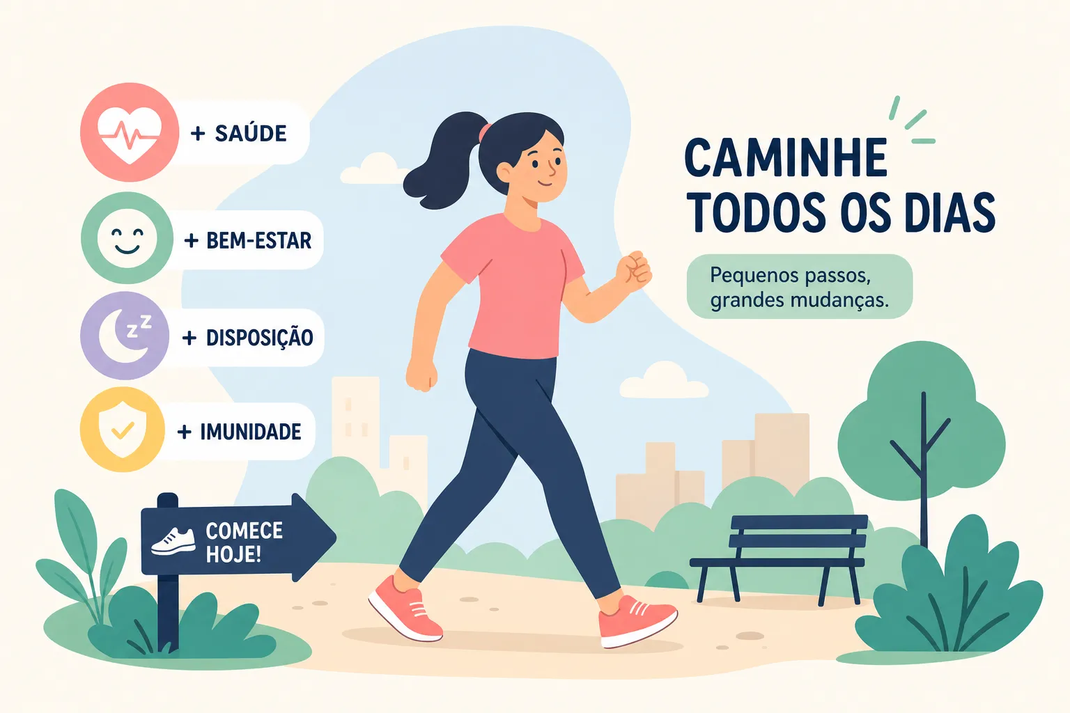 Caminhada diária: benefícios comprovados e como começar